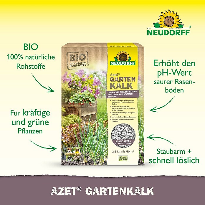 Neudorff Azet Gartenkalk (2,5 kg) | BAUHAUS