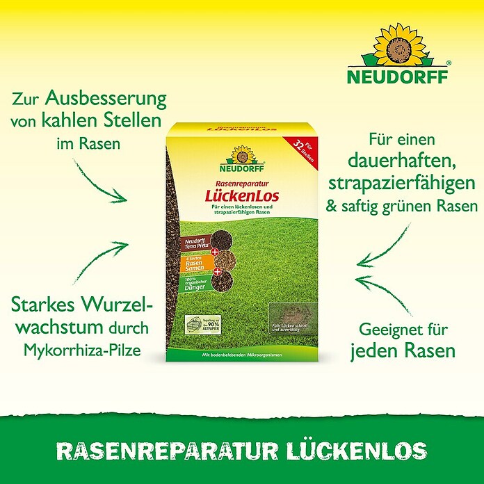 Neudorff Rasen-Reparatur LückenLos (2,5 kg, 6 m²) | BAUHAUS