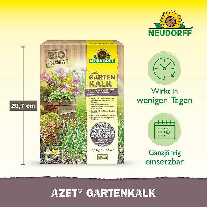 Neudorff Azet Gartenkalk (2,5 kg) | BAUHAUS