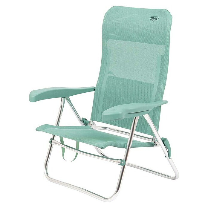 Silla de playa sin cabezal Crespo (L x An x Al: 55 x 64 x 88 cm, Textil, Turquesa) | BAUHAUS