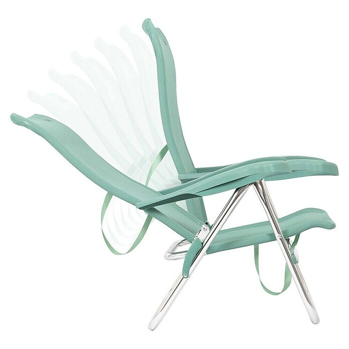 Silla de playa sin cabezal Crespo (L x An x Al: 55 x 64 x 88 cm, Textil, Turquesa) | BAUHAUS