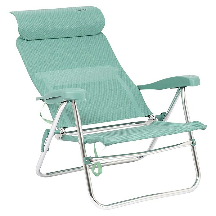 Silla de playa con cabezal Crespo (L x An x Al: 55 x 64 x 100 cm, Textil, Turquesa) | BAUHAUS