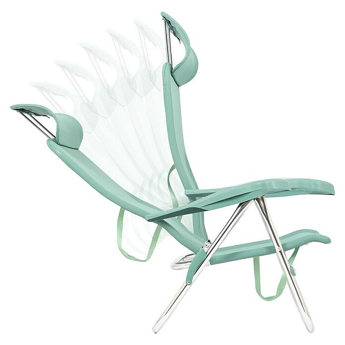 Silla de playa con cabezal Crespo (L x An x Al: 55 x 64 x 100 cm, Textil, Turquesa) | BAUHAUS