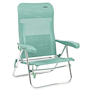 Silla de playa sin cabezal Crespo (L x An x Al: 55 x 64 x 88 cm, Textil, Turquesa)