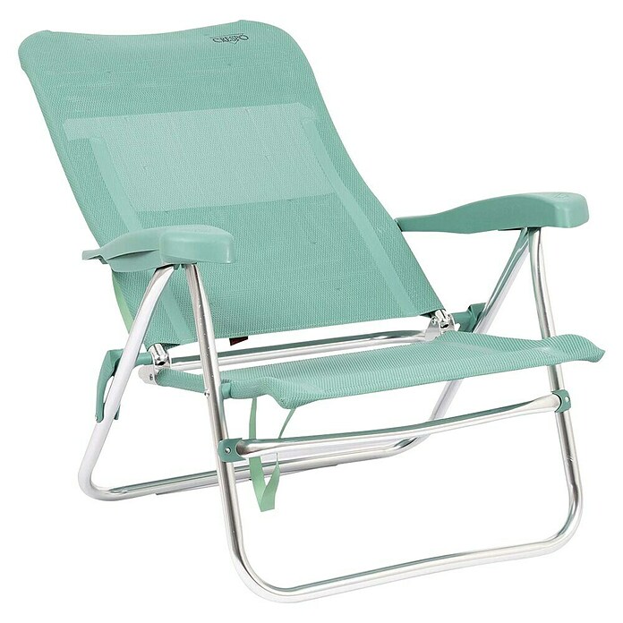 Silla de playa sin cabezal Crespo (L x An x Al: 55 x 64 x 88 cm, Textil, Turquesa) | BAUHAUS