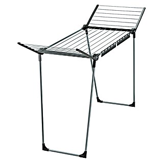 Leifheit Flügel-Wäscheständer Pegasus 150 Solid Slim (Farbe: Schwarz / Anthrazit)
