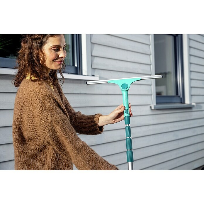 Leifheit Raamwisser Powerslide met telescoopsteel (Materiaal steel: Aluminium, 146 cm - 418 cm) | BAUHAUS
