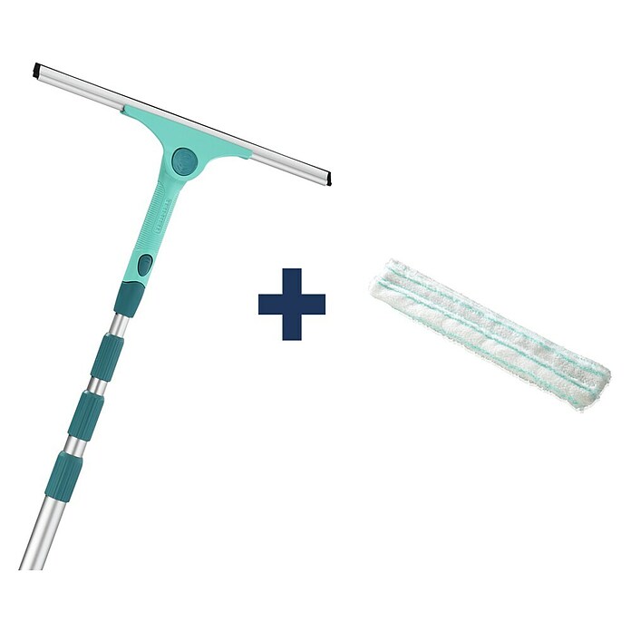 Leifheit Raamwisser Powerslide met telescoopsteel (Materiaal steel: Aluminium, 146 cm - 418 cm) | BAUHAUS
