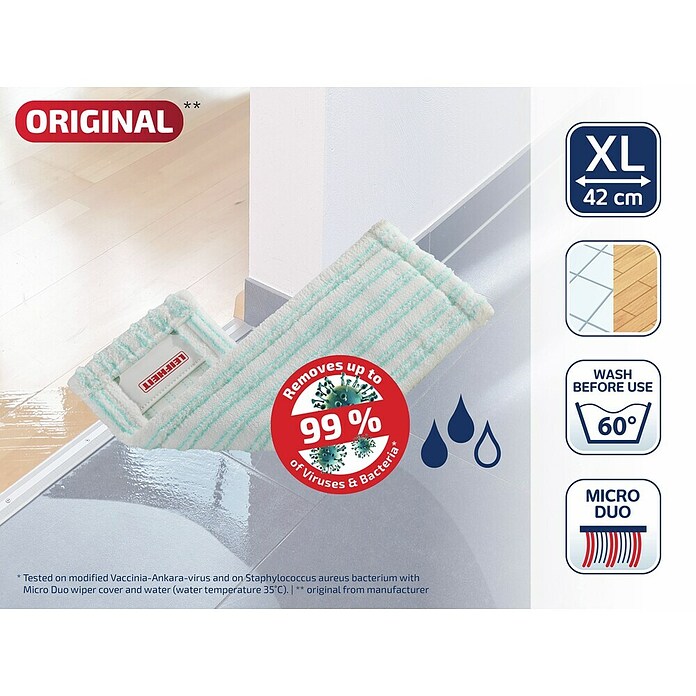 Leifheit Reservedoek voor Easy Spray XL Micro Duo (Wit / Turquoise) | BAUHAUS
