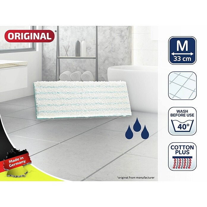 Leifheit Vloerdweil Doek Picobello M Cotton Plus (Breedte: 33 cm, Wassen: Wassen op 40 °C) | BAUHAUS