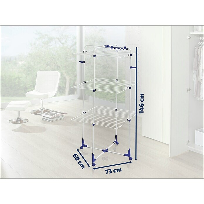 Leifheit Droogtoren Classic Tower 340 (b x d x h: 69 x 73 x 146 cm) | BAUHAUS