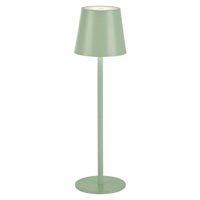 Just Light Lámpara de sobremesa a batería Euria - 3 W, L x An x Al: 11 x 11 x 37 cm, Blanco cálido, Verde - Elegante lámpara de pie verde menta con diseño esbelto y luz suave. Perfecta para una iluminación elegante en cualquier habitación.