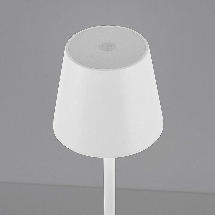 Just Light Lámpara de sobremesa a batería Euria (3 W, L x An x Al: 11 x 11 x 37 cm, Blanco cálido, Blanco) | BAUHAUS
