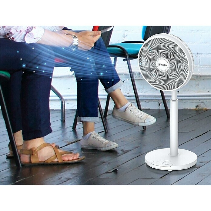 Purline Venty Ventilador de pie Mobile (Blanco, 30 cm, 100 cm) | BAUHAUS