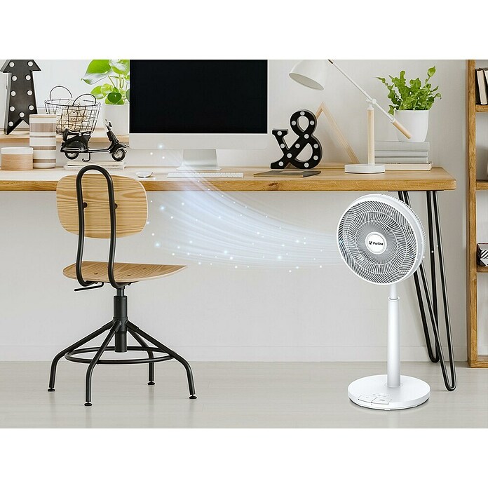Purline Venty Ventilador de pie Mobile (Blanco, 30 cm, 100 cm) | BAUHAUS