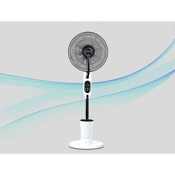 Purline Misty Ventilador de pie 4 (Negro, 40 cm, 125 cm) | BAUHAUS