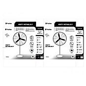 Purline Venty Ventilador de pie Metablast (Negro, 75 cm, 190 cm) | BAUHAUS
