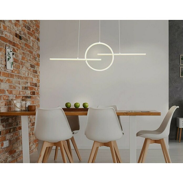 Globo LED viseća svjetiljka Barral  (50 W, Bijela, Hladna bijela, D x Š x V: 1.240 x 105 x 1.500 mm) | BAUHAUS