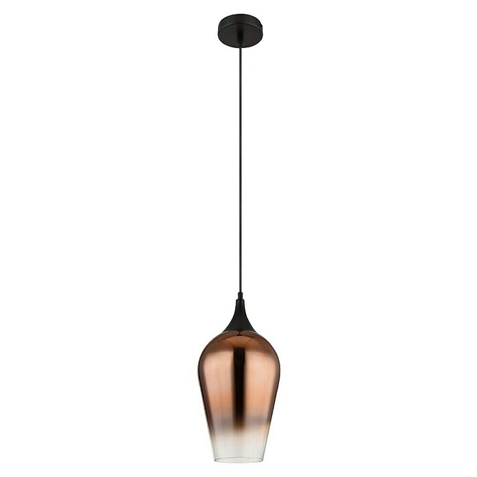 Globo Pendelleuchte Lavus (E27, Schwarz/Kupferfarben, Ø x H: 180 x 1 200 mm, 60 W) | BAUHAUS