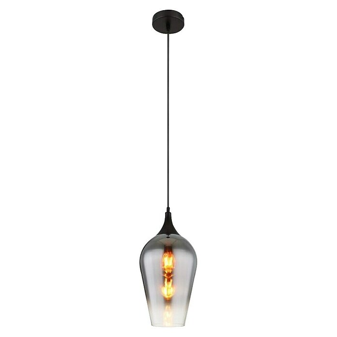 Globo Pendelleuchte Lavus (E27, Schwarz/Silber, Ø x H: 180 x 1 200 mm, 60 W) | BAUHAUS