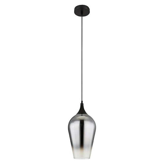 Globo Pendelleuchte Lavus (E27, Schwarz/Silber, Ø x H: 180 x 1 200 mm, 60 W) | BAUHAUS