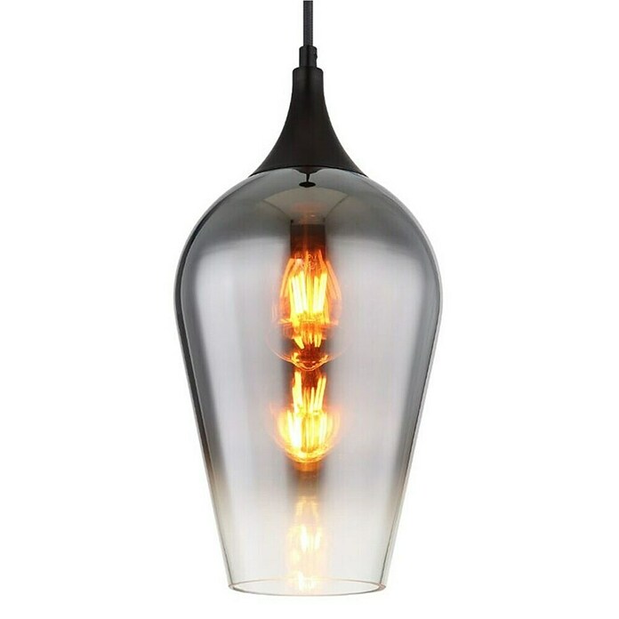 Globo Pendelleuchte Lavus (E27, Schwarz/Silber, Ø x H: 180 x 1 200 mm, 60 W) | BAUHAUS
