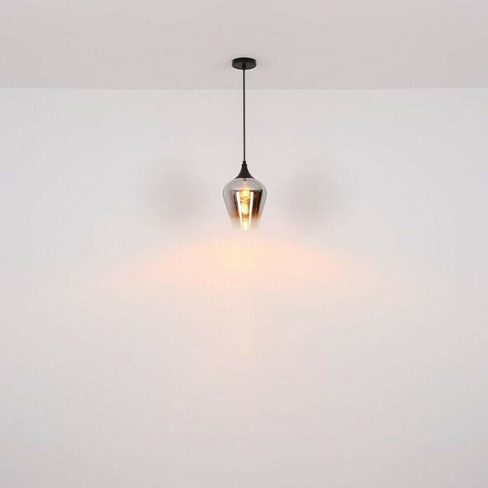 Globo Pendelleuchte Lavus (E27, Schwarz/Silber, Ø x H: 180 x 1 200 mm, 60 W) | BAUHAUS
