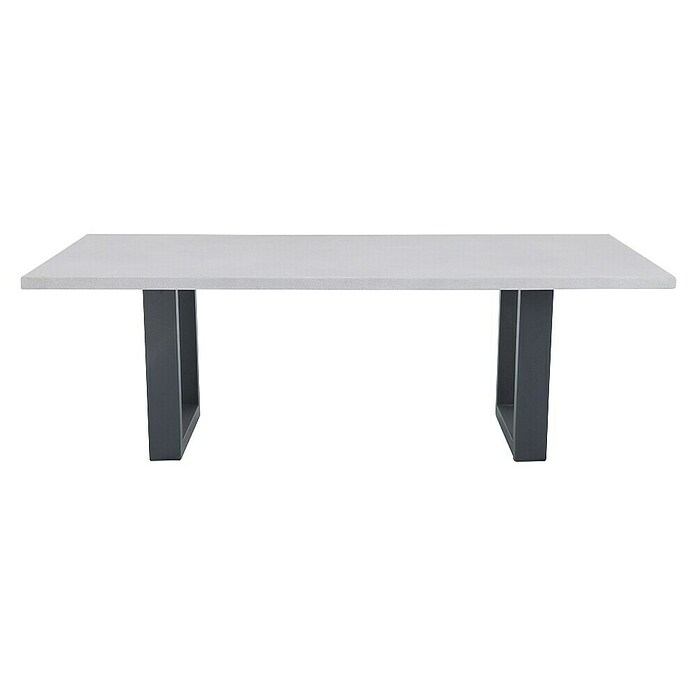 Gartentisch Centallo (L x B x H: 220 x 100 x 74 cm, Stahl, Glasfaserverstärkter Beton, Grau/ Schwarz) | BAUHAUS
