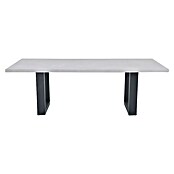 Gartentisch Centallo (L x B x H: 220 x 100 x 74 cm, Stahl, Glasfaserverstärkter Beton, Grau/ Schwarz) | BAUHAUS