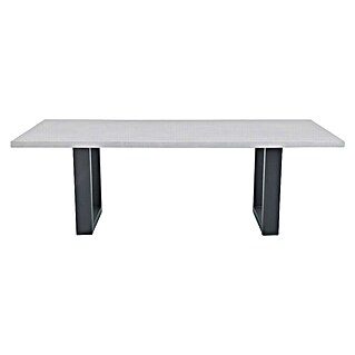 Gartentisch Centallo (L x B x H: 220 x 100 x 74 cm, Stahl, Glasfaserverstärkter Beton, Grau/ Schwarz)