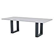 Gartentisch Centallo (L x B x H: 220 x 100 x 74 cm, Stahl, Glasfaserverstärkter Beton, Grau/ Schwarz) | BAUHAUS