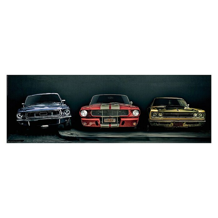 Decoratief paneel (Three Muscle Cars, b x h: 30 x 90 cm) | BAUHAUS