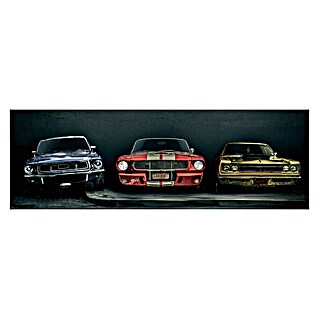 Decoratief paneel (Three Muscle Cars, b x h: 30 x 90 cm)