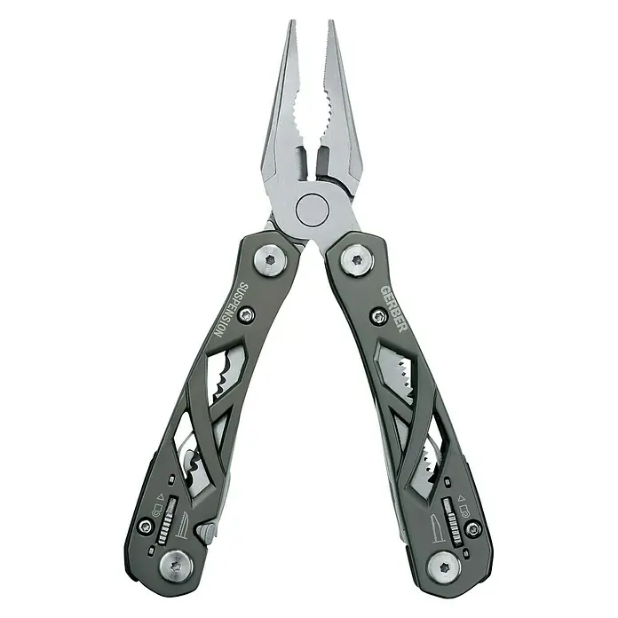 Gerber Alicates multiuso plegable Suspension - Acero inoxidable - Multiherramienta Gerber Suspension, una herramienta versátil para una variedad de tareas. Compacta, resistente e ideal para actividades al aire libre.