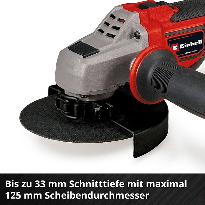 Einhell Professional Power X-Change 18V Akku-Winkelschleifer TP-AG 18/125 CE Q Li - Solo (Durchmesser Scheibe: 125 mm, 3 000 U/min - 10 500 U/min) | BAUHAUS