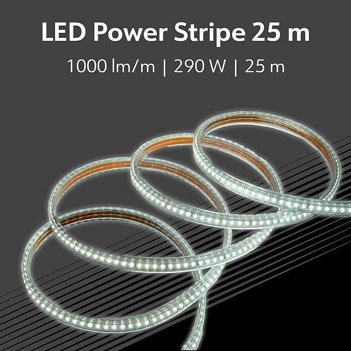 Müller-Licht LED-Stripes Power (25 m, Tageslichtweiß, 6 500 K, 25 000 lm, 290 W) | BAUHAUS