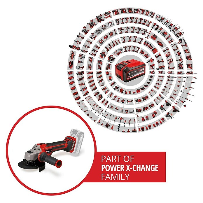 Einhell Professional Power X-Change 18V Akku-Winkelschleifer TP-AG 18/125 CE Q Li - Solo (Durchmesser Scheibe: 125 mm, 3 000 U/min - 10 500 U/min) | BAUHAUS