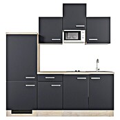 Flex-Well Turin Singleküche mit Mikrowelle (Breite: 210 cm, Anthrazit, Mit Elektrogeräten) | BAUHAUS