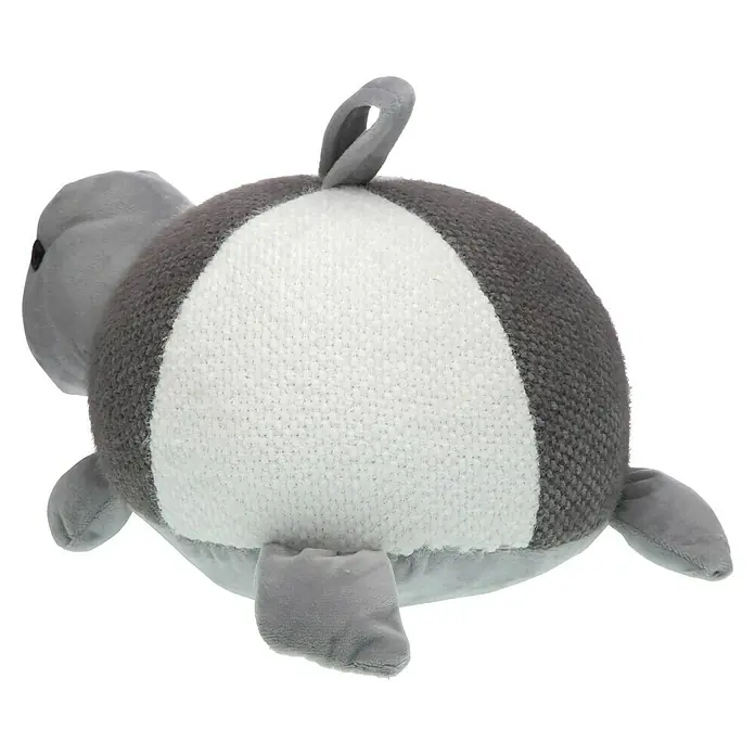 Versa Tope de puerta Tortuga - L x An x Al: 18 x 15 x 15 cm, Gris/Blanco - Adorable peluche de perezoso con vientre blanco y cabeza y orejas grises, ideal para abrazar y querer.