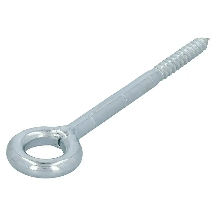 Suki Hembrilla cerrada - Ø x L: 7,8 x 120 mm - Tornillo de argolla metálico plateado con vástago roscado.