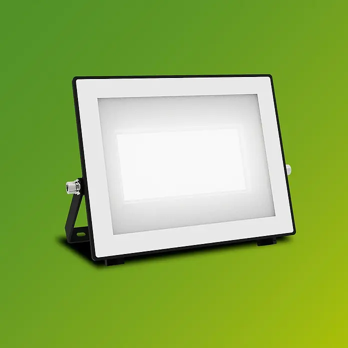 Philips Proyector LED Lois Flood - 50 W, Negro, L x An x Al: 3 x 20 x 17 cm - El moderno foco LED con marco negro y luz brillante es ideal para uso en exteriores.
