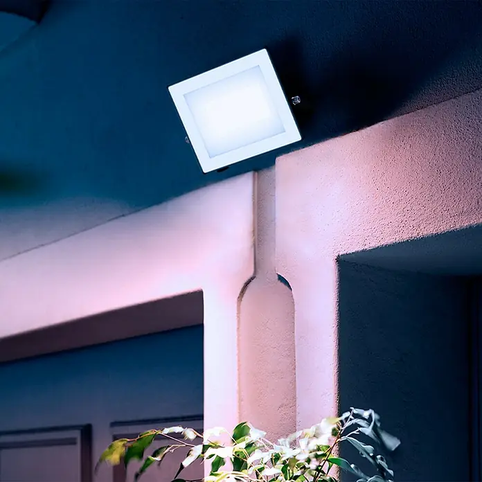 Philips Proyector LED Lois Flood - 30 W, Negro, L x An x Al: 3 x 16 x 15 cm - Lámpara de techo cuadrada con luz brillante para interiores que ofrece una solución de iluminación moderna.