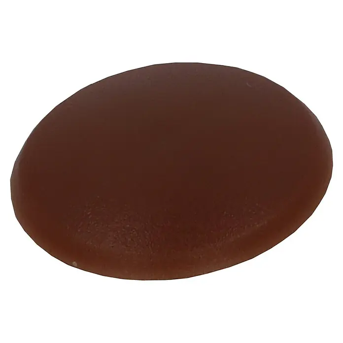 Abdeckkappe - Geeignet für: Schraubenantrieb PZ 2, 32 Stk. - Nahaufnahme eines einzelnen, schokoladenbraunen Karamellbonbons mit glatter Oberfläche.