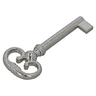 Suki Llave decorativa Mod. 2 (Largo: 40 mm, Plateado, Zincado)