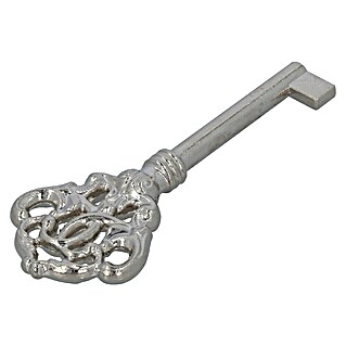 Suki Llave decorativa Mod. 1 (Largo: 40 mm, Plateado, Zincado)