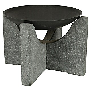 Esschert Design Vuurschaal op granito voet (Diameter: 68,4 cm, Gietijzer)