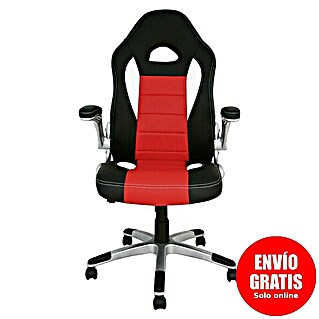 Silla de oficina Victoria (Para Gamers, Negro/Rojo, Reposacabezas)