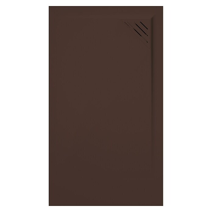 Duplach Plato de ducha Mío (L x An: 100 x 80 cm, Material compuesto, Chocolate, Rejilla a la derecha) | BAUHAUS