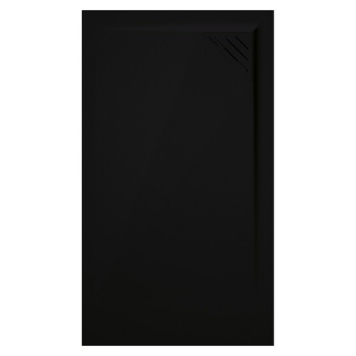Duplach Plato de ducha Mío (L x An: 100 x 70 cm, Material compuesto, Negro, Rejilla a la derecha) | BAUHAUS