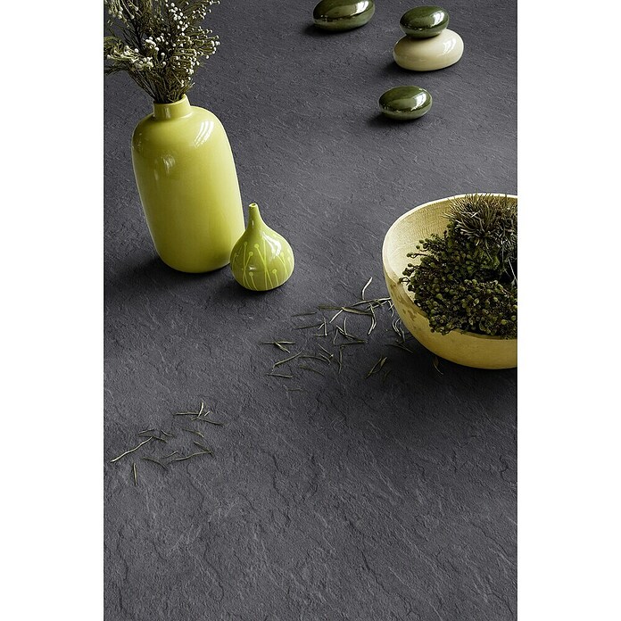 Gerflor Vinylboden Fliese Design Schiefer Anthrazit (L x B x S: 30,5 cm x 30,5 cm x 1,5 mm, Fliese, Vinyl) | BAUHAUS